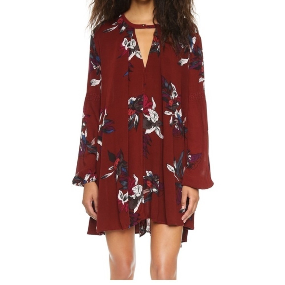 Free People “Mimi Tree Swing” Floral High/Low Dress – Size Small